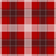 Red Gingham pattern. Texture from squares for - plaid, tablecloths, clothes, shirts, dresses, paper, bedding, blankets, quilts and other textile products. Vector illustration EPS 10