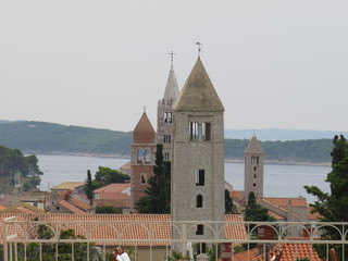 view of old town of rab croatia
