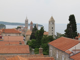 view of old town of rab croatia