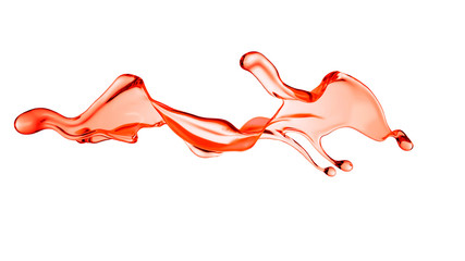 Splash fluid. 3d illustration, 3d rendering.