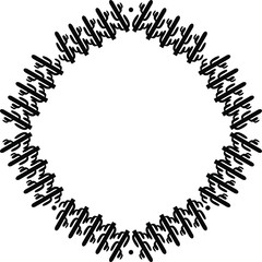 Cactus Split and Circle Monogram Vector Silhouette 