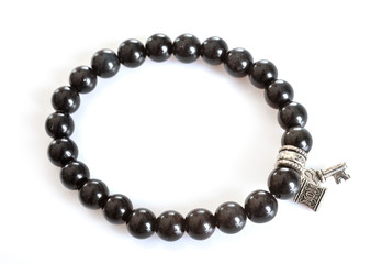 obsidian bracelet in studio
