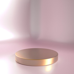 Elegant, beautiful abstract background with elements, studio, pedestal, minimalism. 3d illustration, 3d ..rendering.
