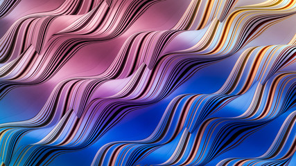 Fototapeta premium Elegant line background. 3d illustration, 3d rendering.