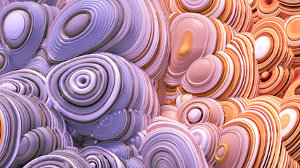 Colorful volumetric abstract background with texture. 3d illustration, 3d rendering.
