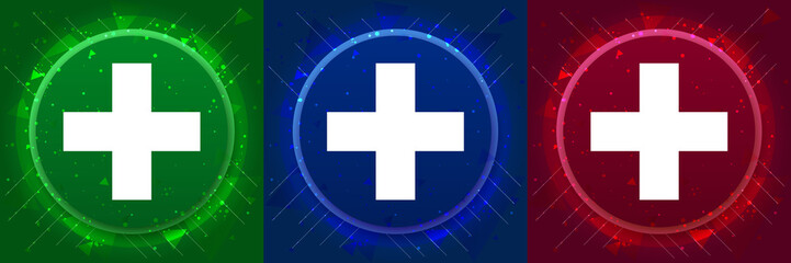 Obraz premium Plus icon elegant modern design abstract buttons set illustration