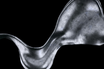 Splash fluid. 3d illustration, 3d rendering.