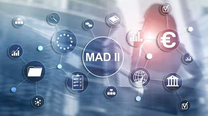 Market Abuse Directive and Abuse Regulation. MAD 2. Financial and economic concept.