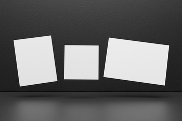 3D render template for photo cards