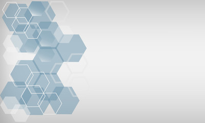 Abstract geometric background, hexagon shapes, space for text.