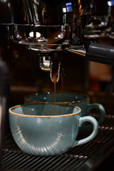 cup of coffee and machine