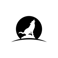  Wolf dog vector illustration icon