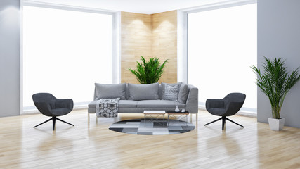 large luxury modern bright interiors room illustration 3D rendering
