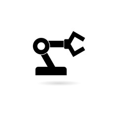 Car robot modern hand icon on white background