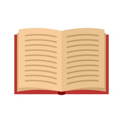 Open book icon. Flat illustration of open book vector icon for web design