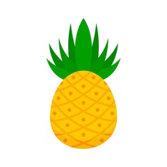 Eco pineapple icon. Flat illustration of eco pineapple vector icon for web design