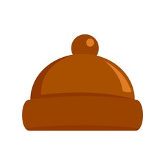 Beanie hat icon. Flat illustration of beanie hat vector icon for web design