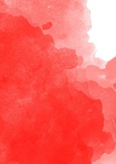 Lipstick smear smudge swatch isolated on white background. Cream makeup texture. Bright red color cosmetic product brush stroke swipe sample