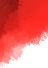 Lipstick smear smudge swatch isolated on white background. Cream makeup texture. Bright red color cosmetic product brush stroke swipe sample