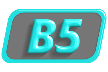 Vitamin B5 on an abstract background. Natural medicine isolated icon. Basics of a healthy diet. 3D illustration.