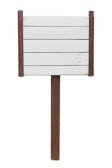 blank sign isolated on white