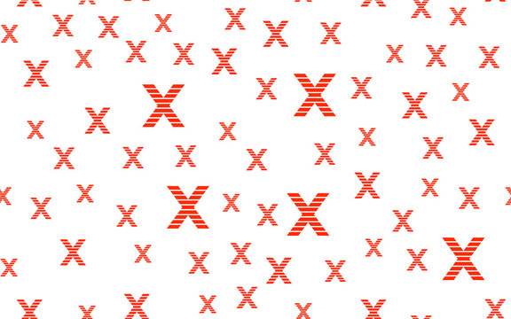 x seamless pattern red color
