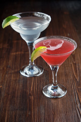 Alcoholic cocktails. Restaurant menu