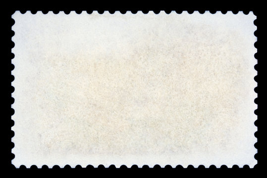 Blank postage stamp - Isolated on Black background