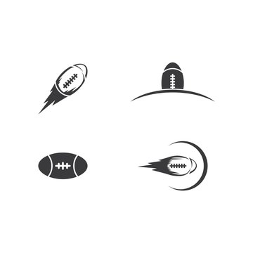 Set of Rugby ball logo