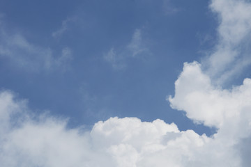 blue sky with the clouds