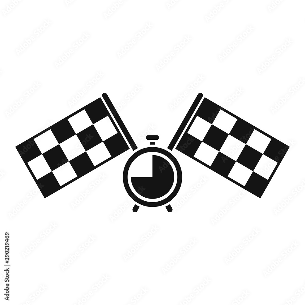 Aufkleber finish flags icon. simple illustration of finish flags vector icon for web design isolated on white 