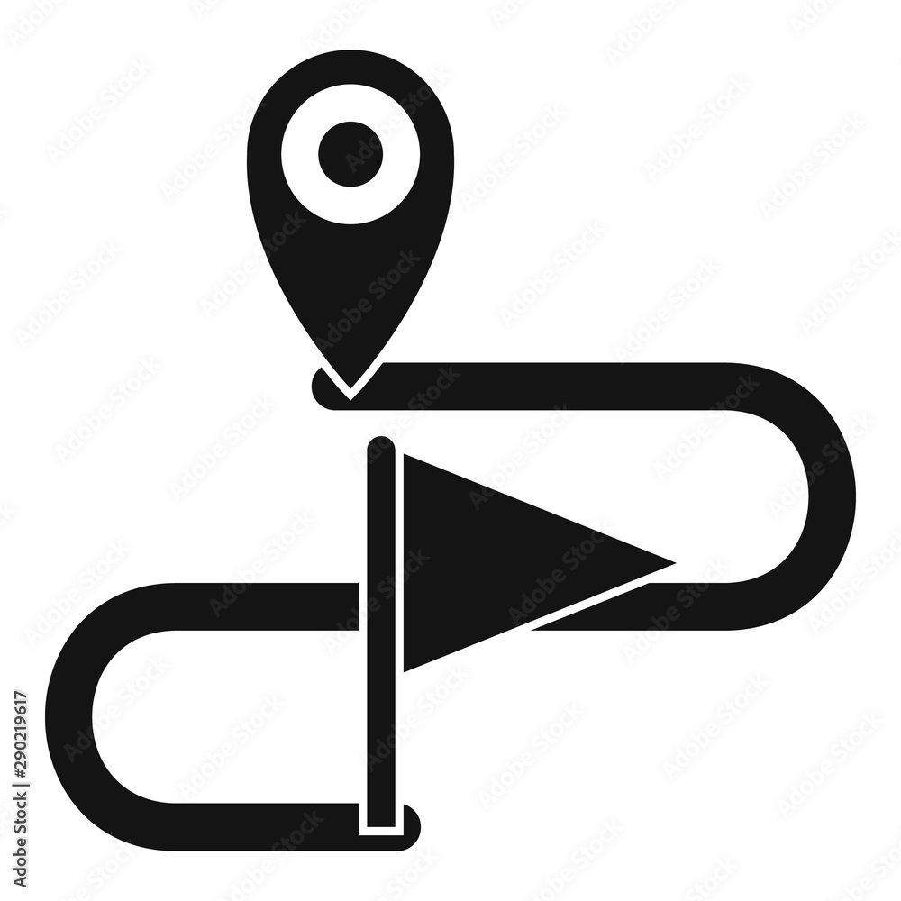 Poster finish race route icon. simple illustration of finish race route vector icon for web design isolated