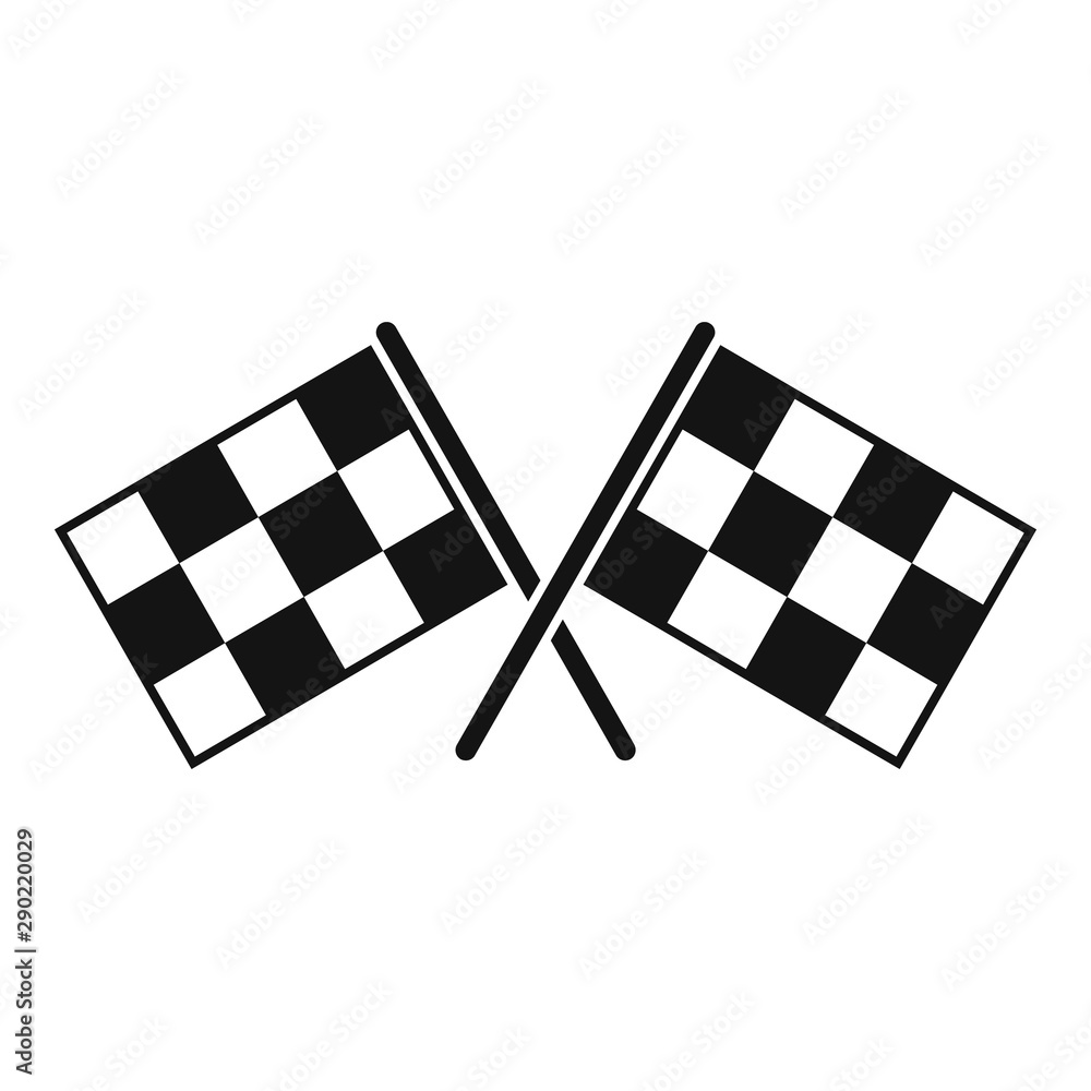 Poster rally flags icon. simple illustration of rally flags vector icon for web design isolated on white ba