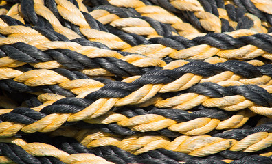 black yellow rope