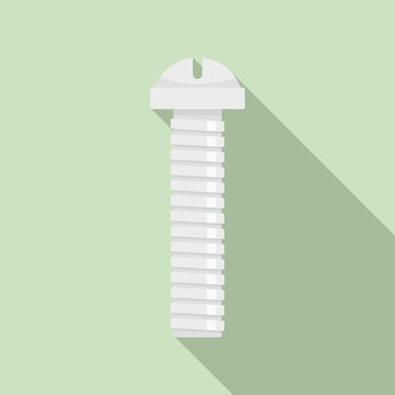 Screw-bolt nail icon. Flat illustration of screw-bolt nail vector icon for web design