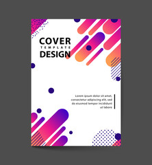 covers design with geometric rounded lines pattern. Cool colorful backgrounds. You can use for Banners, Placards, Posters, Flyers. Vector illustration