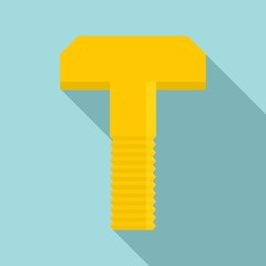 Furniture screw bolt icon. Flat illustration of furniture screw bolt vector icon for web design