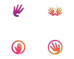 Hand care logo template vector creative design