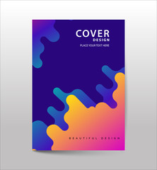 Covers with Flat & Dynamic Design. Geometric shapes Dynamic wavy form with irregular parallel rounded lines in motion. Applicable for Banners, Placards, Posters, Flyers and Banner Designs.