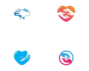 Adoption and community care Logo template vector icon