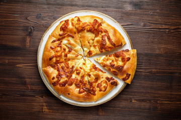 Khachapuri round . Restaurant menu