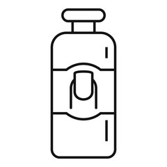 Manicure liquid bottle icon. Outline manicure liquid bottle vector icon for web design isolated on white background