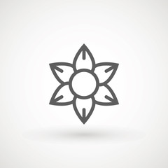 Flower Icon in trendy flat style isolated on white background. Spring symbol for your web site design, logo, app, UI. Vector illustration.