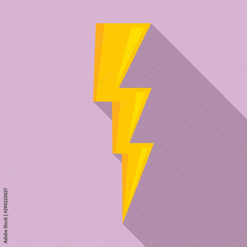 Poster power lightning bolt icon. flat illustration of power lightning bolt vector icon for web design