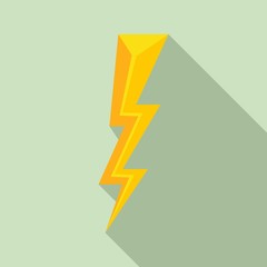Strike lightning bolt icon. Flat illustration of strike lightning bolt vector icon for web design