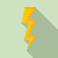 Speed lightning bolt icon. Flat illustration of speed lightning bolt vector icon for web design