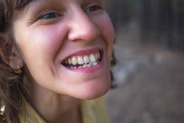 Photo of crooked woman teeth