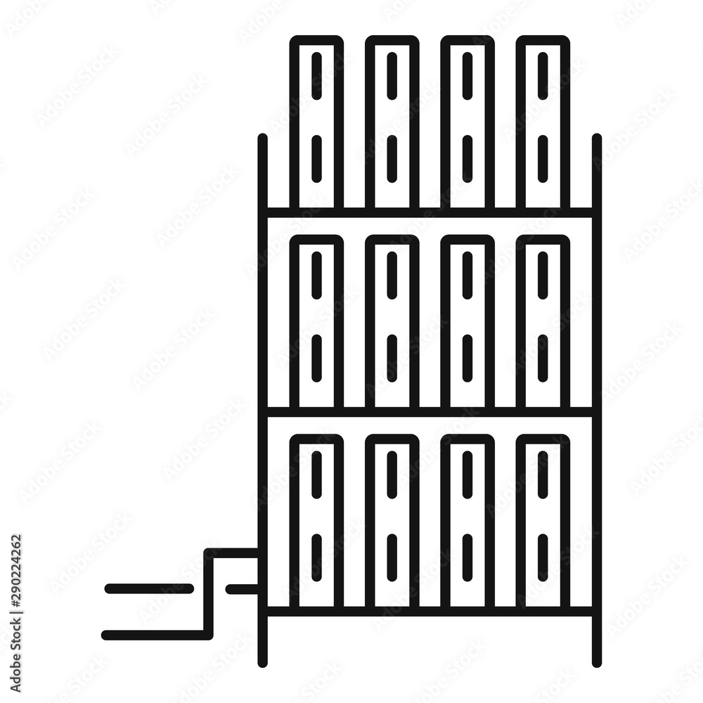 Poster mining farm room icon. outline mining farm room vector icon for web design isolated on white backgro
