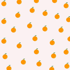 Orange illustration hand drawn pattern background.