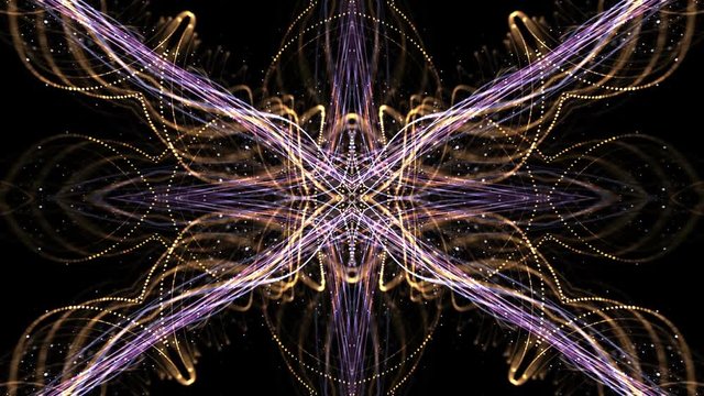 Kaleidoscope Intertwined Technology Fibers Animation Background, Loop, 4k